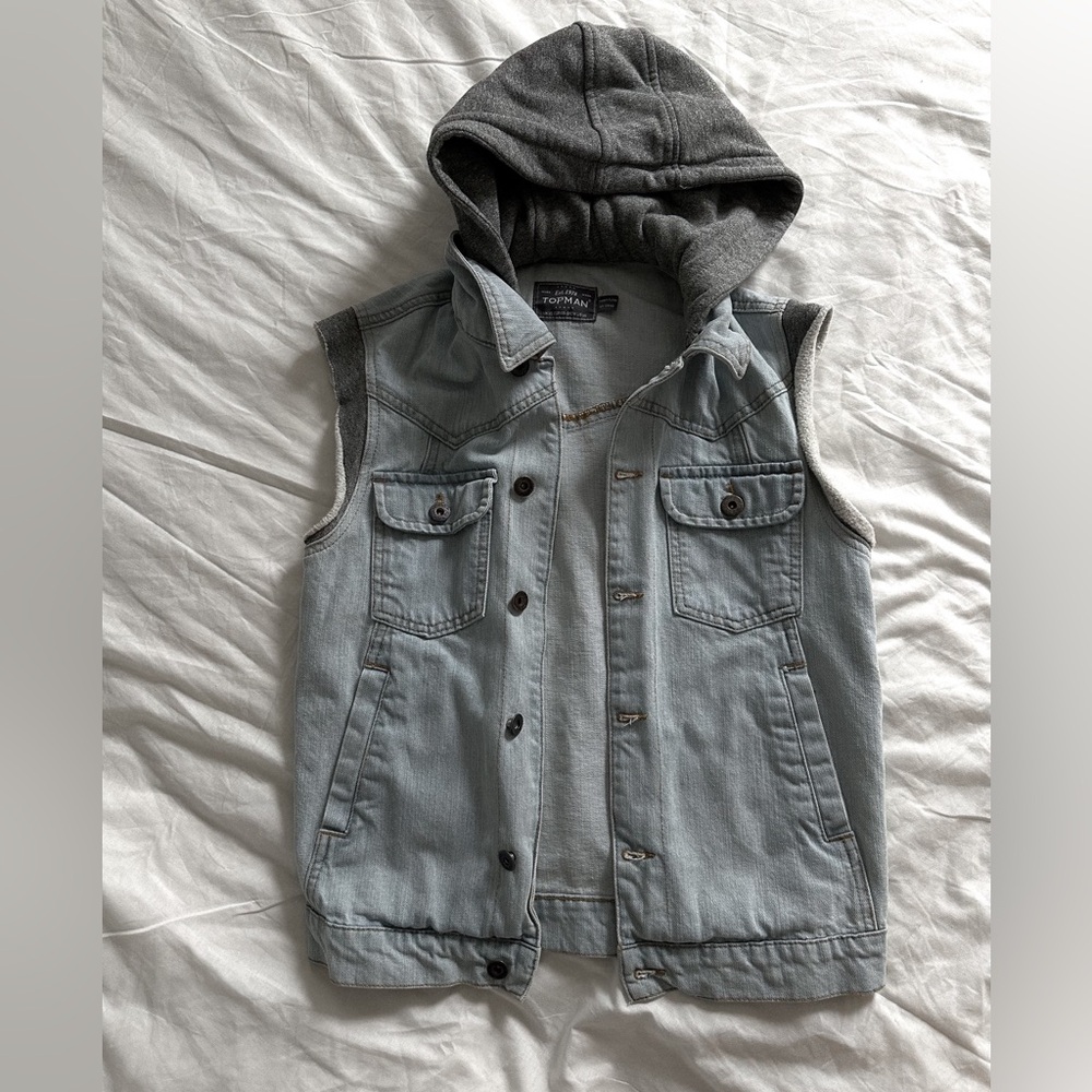 Topman vest with hood